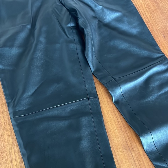 Zara Black Leather Leggings - Picture 7 of 9